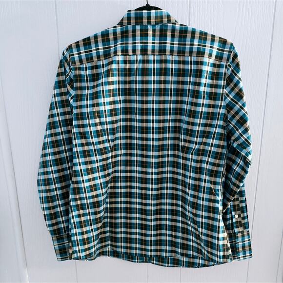 Lands' End Plaid Button Down Supima Cotton Shirt size 10 Petite Western - Picture 7 of 9